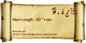 Herczegh Áron névjegykártya