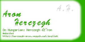 aron herczegh business card